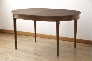 ヴィンテージ家具　DREXEL HERITAGE(ドレクセルヘリテイジ)　Triune(トライユン)　品のある佇まいがすてきなダイニングテーブル(エクステンションテーブル、ビンテージ)(R-049990)