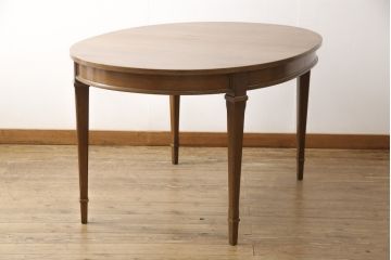 ヴィンテージ家具　DREXEL HERITAGE(ドレクセルヘリテイジ)　Triune(トライユン)　品のある佇まいがすてきなダイニングテーブル(エクステンションテーブル、ビンテージ)(R-049990)