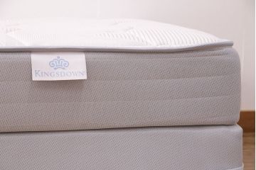 中古　美品　IDC大塚家具　KINGSDOWN(キングスダウン)社　REGALIA(レガリア)シリーズ　「オネスティ2」　シングルサイズ　ベッドマットレス&ボトムクッションセット(定価約11万円)(シングルベッド)(R-049991)