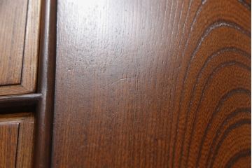 和製ビンテージ　特大サイズ!　高級品　総ケヤキ材製の関西火鉢(木製火鉢、囲炉裏、ヴィンテージ)(R-049999)