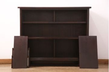 中古　九州民芸家具　上品さとモダンな雰囲気が魅力的なサイドボード(収納棚、戸棚、飾り棚)(R-050004)