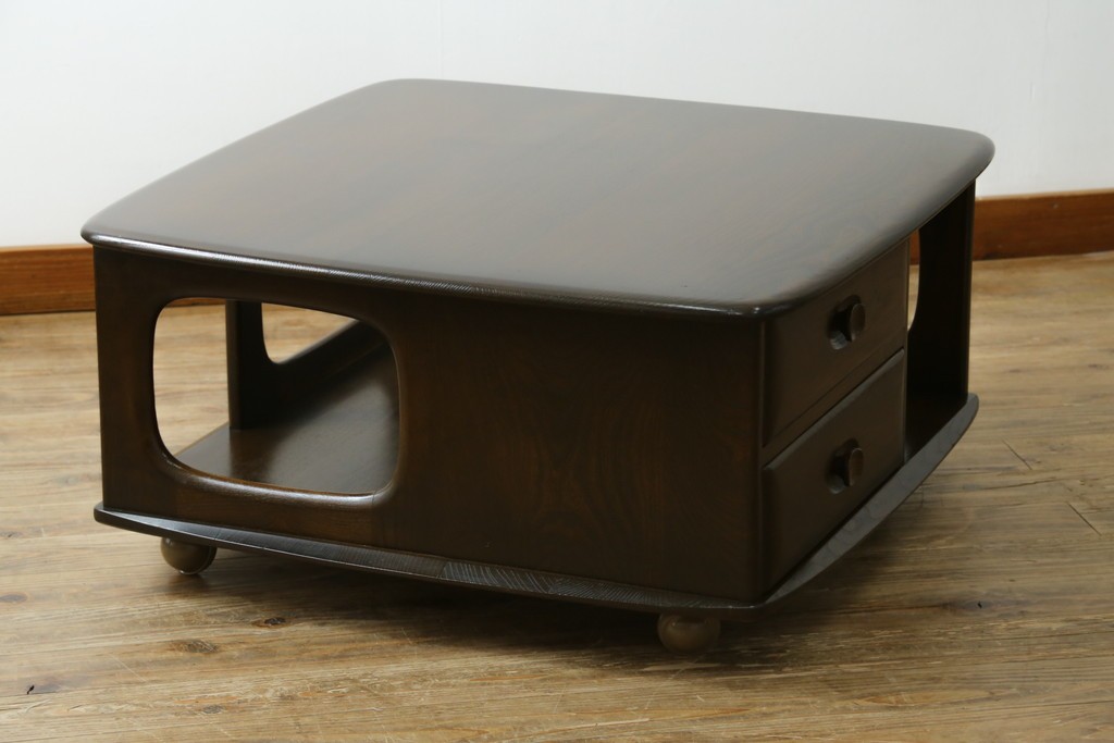 イギリスヴィンテージ　ERCOL(アーコール)　インテリアの差をつける!希少なパンドラボックスコーヒーテーブル　(R-050009)