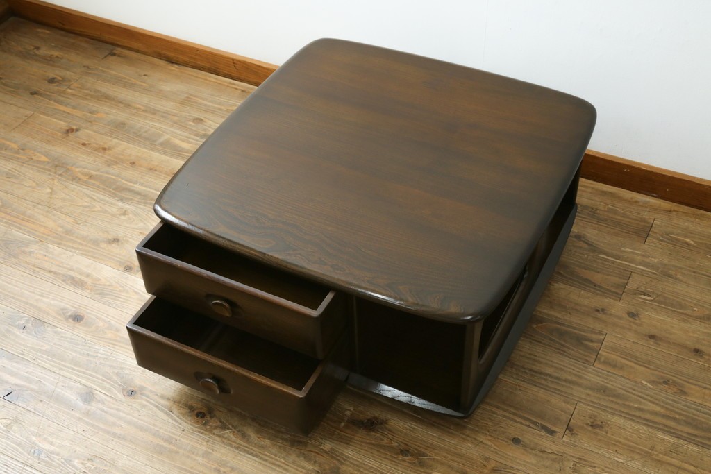 イギリスヴィンテージ　ERCOL(アーコール)　インテリアの差をつける!希少なパンドラボックスコーヒーテーブル　(R-050009)