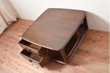 イギリスヴィンテージ　ERCOL(アーコール)　インテリアの差をつける!希少なパンドラボックスコーヒーテーブル(センターテーブル、ローテーブル、ビンテージ、英国)(R-050009)