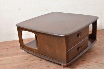 イギリスヴィンテージ　ERCOL(アーコール)　インテリアの差をつける!希少なパンドラボックスコーヒーテーブル(センターテーブル、ローテーブル、ビンテージ、英国)(R-050009)