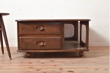 イギリスヴィンテージ　ERCOL(アーコール)　インテリアの差をつける!希少なパンドラボックスコーヒーテーブル(センターテーブル、ローテーブル、ビンテージ、英国)(R-050009)
