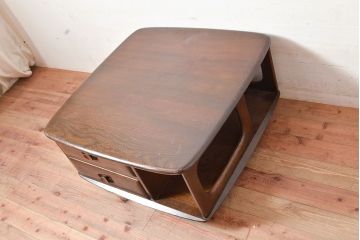 イギリスヴィンテージ　ERCOL(アーコール)　インテリアの差をつける!希少なパンドラボックスコーヒーテーブル(センターテーブル、ローテーブル、ビンテージ、英国)(R-050009)