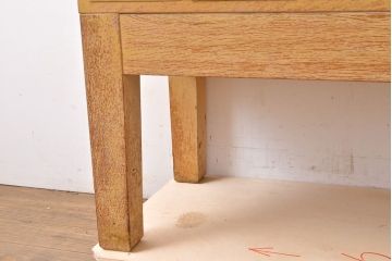 【簡易リペア限定品】レトロ家具　昭和レトロ　KIHARA　雑貨屋さん収納が叶うナラ材製ネームプレート付きカードケース(引き出し、チェスト、図書館、図書室)(R-050018)