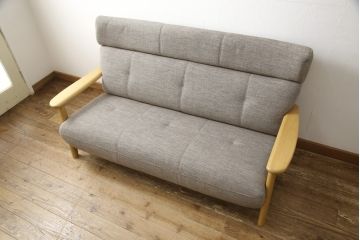 中古　展示美品　浜本工芸　ネージュ3P　ナチュラルインテリアにおすすめの3人掛けソファ(三人掛け)(R-050023)