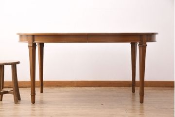 中古　美品　ブランド家具　DREXEL HERITAGE(ドレクセルヘリテイジ)　Triune(トライユン)　品のある佇まいがすてきなダイニングテーブル(エクステンションテーブル)(R-050026)