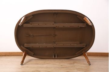 中古　美品　ブランド家具　DREXEL HERITAGE(ドレクセルヘリテイジ)　Triune(トライユン)　品のある佇まいがすてきなダイニングテーブル(エクステンションテーブル)(R-050026)