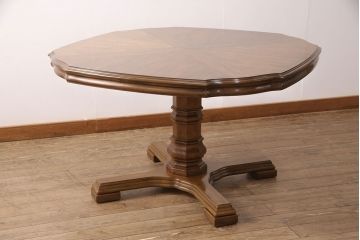 中古　アメリカ製　ブランド家具　DREXEL HERITAGE(ドレクセルヘリテイジ)　Grand Villa(グランドヴィラ)　ダイニングテーブル(エクステンションテーブル)(定価約60万円)(R-050027)