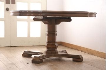 中古　アメリカ製　ブランド家具　DREXEL HERITAGE(ドレクセルヘリテイジ)　Grand Villa(グランドヴィラ)　ダイニングテーブル(エクステンションテーブル)(定価約60万円)(R-050027)