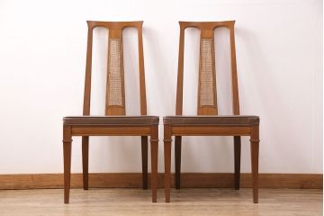 中古　アメリカ製　DREXEL HERITAGE(ドレクセルヘリテイジ) Triune(トライユン)シリーズ　チェア2脚セット(ダイニングチェア、椅子)(定価1脚約15万円)(R-050029)