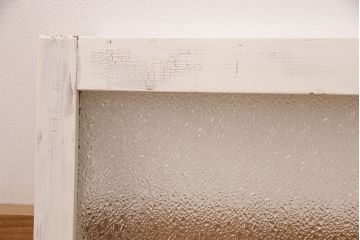 アンティーク建具　昭和初期　当時物のガラス入り!大正ロマンの雰囲気漂う色ガラス入り欄間(明り取り、明かり取り)(R-050033)