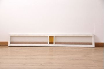 アンティーク建具　昭和初期　当時物のガラス入り!大正ロマンの雰囲気漂う色ガラス入り欄間(明り取り、明かり取り)(R-050033)