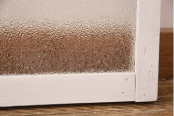 アンティーク建具　昭和初期　当時物のガラス入り!大正ロマンの雰囲気漂う色ガラス入り欄間(明り取り、明かり取り)(R-050033)