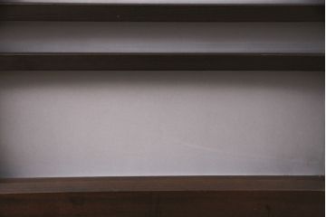 アンティーク建具　大正期　ノスタルジックな雰囲気漂うガラス入り欄間(明り取り、明かり取り)(R-050034)