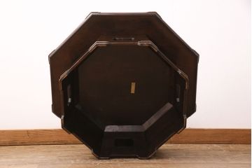 和製ヴィンテージ　松本民芸家具　#312　個性的なデザインが魅力の八角朝鮮膳(定価約8万5千円)(センターテーブル、ビンテージ)