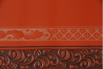 和製アンティーク　極上品!　本堆朱の座卓(ローテーブル)(R-050051)