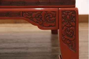 和製アンティーク　極上品!　本堆朱の座卓(ローテーブル)(R-050051)