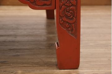 和製アンティーク　極上品!　本堆朱の座卓(ローテーブル)(R-050051)