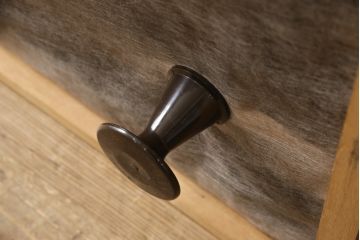 中古　SIMMONS(シモンズ)社　マホガニー材　優雅な寝室作りにぴったりのヘッドボード&ボックススプリングセット(ダブルベッド)(R-050052)