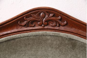 中古　高級家具　カリン材　ロココ調の優美なチェア2脚セット(ダイニングチェア、サロンチェア、椅子、花梨材)(R-050057)