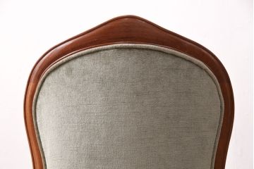 中古　高級家具　カリン材　ロココ調の優美なチェア2脚セット(ダイニングチェア、サロンチェア、椅子、花梨材)(R-050057)