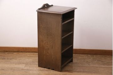 ヴィンテージ家具　神戸洋家具　永田良介商店　シンプルなデザインで取り入れやすいオープンラック(サイドキャビネット、収納棚、電話台、ビンテージ)(R-050059)