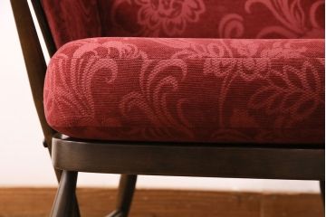 ヴィンテージ家具　ERCOL(アーコール)　エバーグリーン　エレガントな雰囲気漂う1人掛けイージーチェア(ラウンジチェア、アームチェア、椅子、ソファ、ビンテージ)(R-050060)