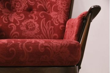 ヴィンテージ家具　ERCOL(アーコール)　エバーグリーン　エレガントな雰囲気漂う1人掛けイージーチェア(ラウンジチェア、アームチェア、椅子、ソファ、ビンテージ)(R-050061)