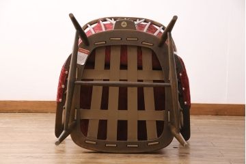 ヴィンテージ家具　ERCOL(アーコール)　エバーグリーン　エレガントな雰囲気漂う1人掛けイージーチェア(ラウンジチェア、アームチェア、椅子、ソファ、ビンテージ)(R-050061)