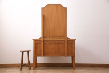 中古　美品　横浜ダニエル(daniel)　チェア付き　温かみのある色合いと上品な佇まいが魅力のドレッサー(鏡台)(定価約60万円)(R-050064)