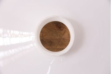 アンティーク照明　レトロな佇まいがあたたかみを感じる平笠シェードのペンダントライト2個セット(吊り下げ照明、天井照明)(R-050069)