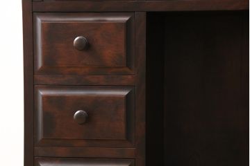 中古　神居民芸家具　クラシカルな佇まいが魅力的なライティングビューロー&スツールセット(机、ワークデスク、チェア、本箱、ブックケース)(R-050074)