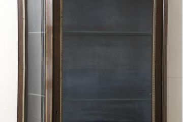 ヨーロッパヴィンテージ　スペイン家具　マホガニー材　クラシカルな雰囲気たっぷりのショーケース(ガラスケース、陳列棚、飾り棚、キャビネット、ビンテージ)(R-050076)