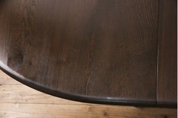 イギリスヴィンテージ　ERCOL(アーコール)　ニレ材　クラシカルな雰囲気漂うドローリーフテーブル(エクステンションテーブル、ダイニングテーブル、ビンテージ)(R-050080)