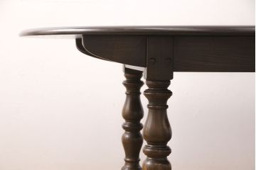 イギリスヴィンテージ　ERCOL(アーコール)　ニレ材　クラシカルな雰囲気漂うドローリーフテーブル(エクステンションテーブル、ダイニングテーブル、ビンテージ)(R-050080)