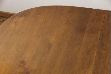 中古　ETHAN ALLEN(イーセンアーレン)　猫脚がおしゃれなドローリーフテーブル(エクステンションテーブル、ダイニングテーブル)(R-050081)