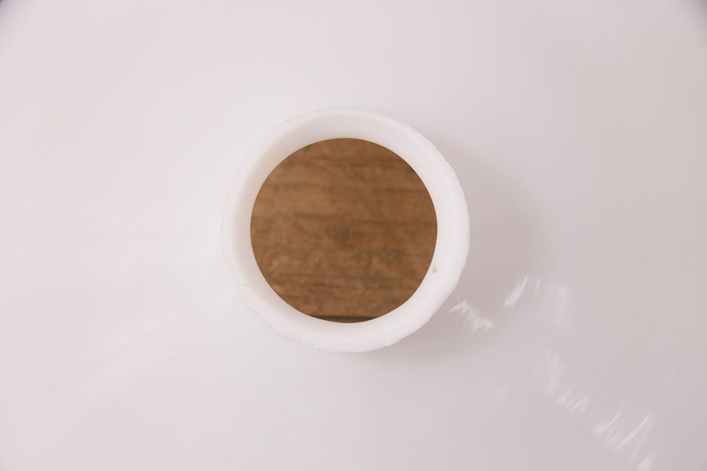 アンティーク照明　ナチュラルスタイルの空間にもおすすめ!平笠シェードの吊り下げ照明(ペンダントライト、天井照明、電笠)(R-050084)