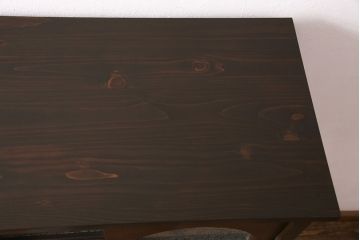 ラフジュ工房オリジナル　古建具リメイク　結霜ガラスがおしゃれな収納棚(キャビネット、ガラス戸棚、本箱)(R-050097)