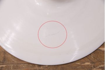 アンティーク照明　ジャンク品　シンプルでレトロな平笠シェードのペンダントライト2個セット(天井照明、吊り下げ照明、電笠)(R-050103)