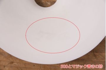 アンティーク照明　ジャンク品　シンプルでレトロな平笠シェードのペンダントライト2個セット(天井照明、吊り下げ照明、電笠)(R-050103)