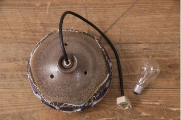 ヴィンテージ照明　デンマーク　ムードある空間を演出する陶器製のペンダントライト(シェード、吊り下げ照明、天井照明、ビンテージ)(R-050104)