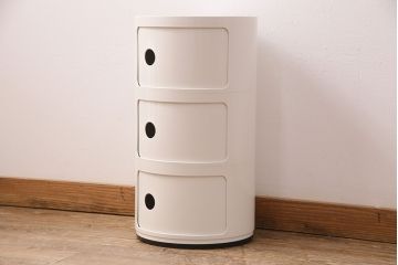 中古　イタリア　kartell(カルテル)社　おしゃれなインテリアとしておすすめのコンポニビリランドチェスト(チェスト、飾り棚、サイドチェスト)(R-050113)