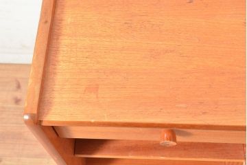 ヴィンテージ家具　イギリスビンテージ　nathan社(ネイサン)　チーク材　取り入れるだけでおしゃれなテレフォンチェア(テレフォンベンチ、収納棚、戸棚)(R-050116)