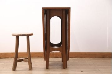 ヴィンテージ家具　北欧ビンテージ　Nathan(ネイサン)社　チーク材　スタイリッシュなデザインが魅力的なバタフライテーブル(エクステンションテーブル、ダイニングテーブル)(R-050127)