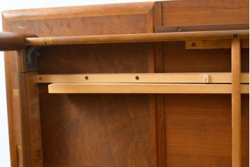 ビンテージ家具　北欧ヴィンテージ　明るい木色がぬくもりを感じるチーク材製エクステンションテーブル(拡張式テーブル、ダイニングテーブル、6人掛け、4人掛け)(R-050132)