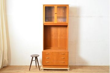 イギリスヴィンテージ　北欧スタイル　チーク材　Fresco(フレスコ)　G-PLAN(ジープラン)製のキャビネット(飾り棚、ビンテージ)(R-050156)